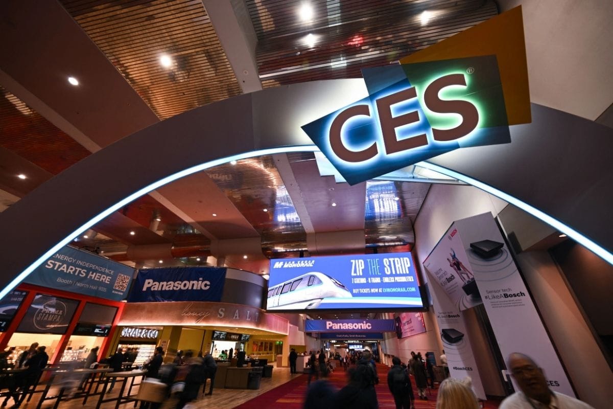 CES 2026 show floor in Las Vegas highlighting the global technology and AI exhibition.
