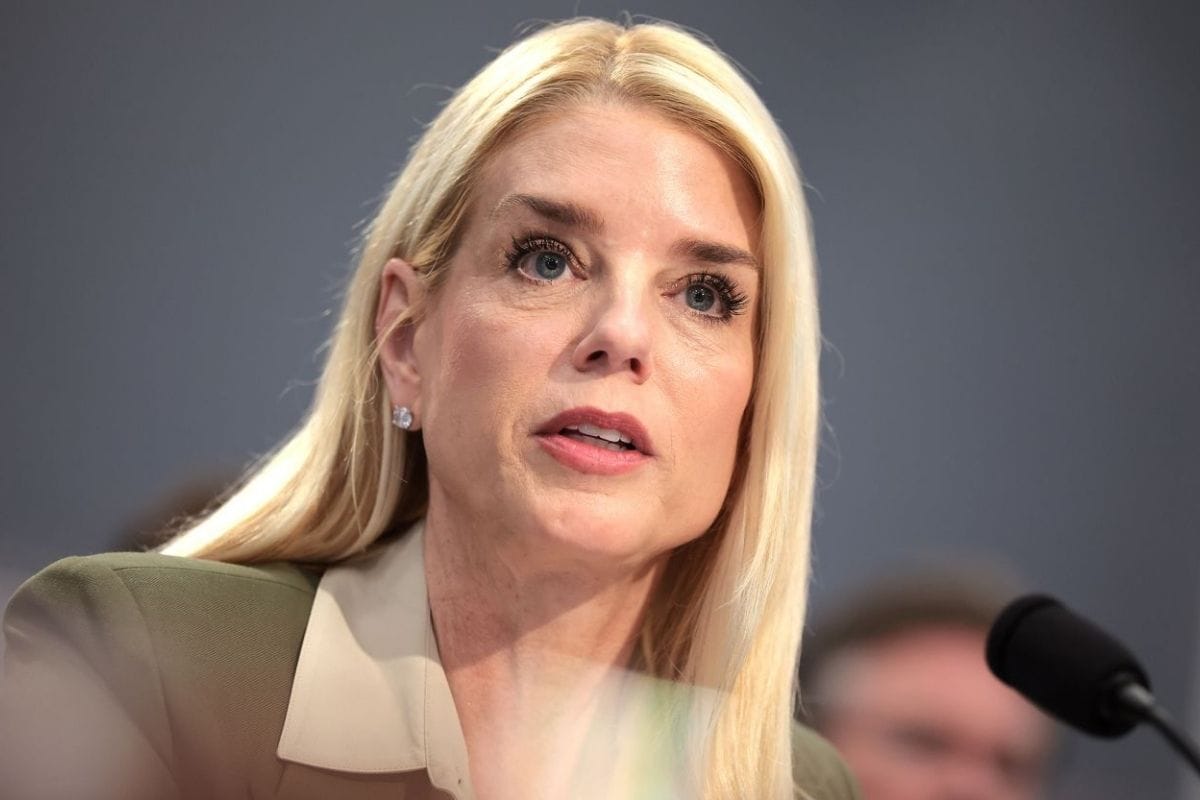 Pam Bondi testifying before Congress during Epstein files transparency hearing