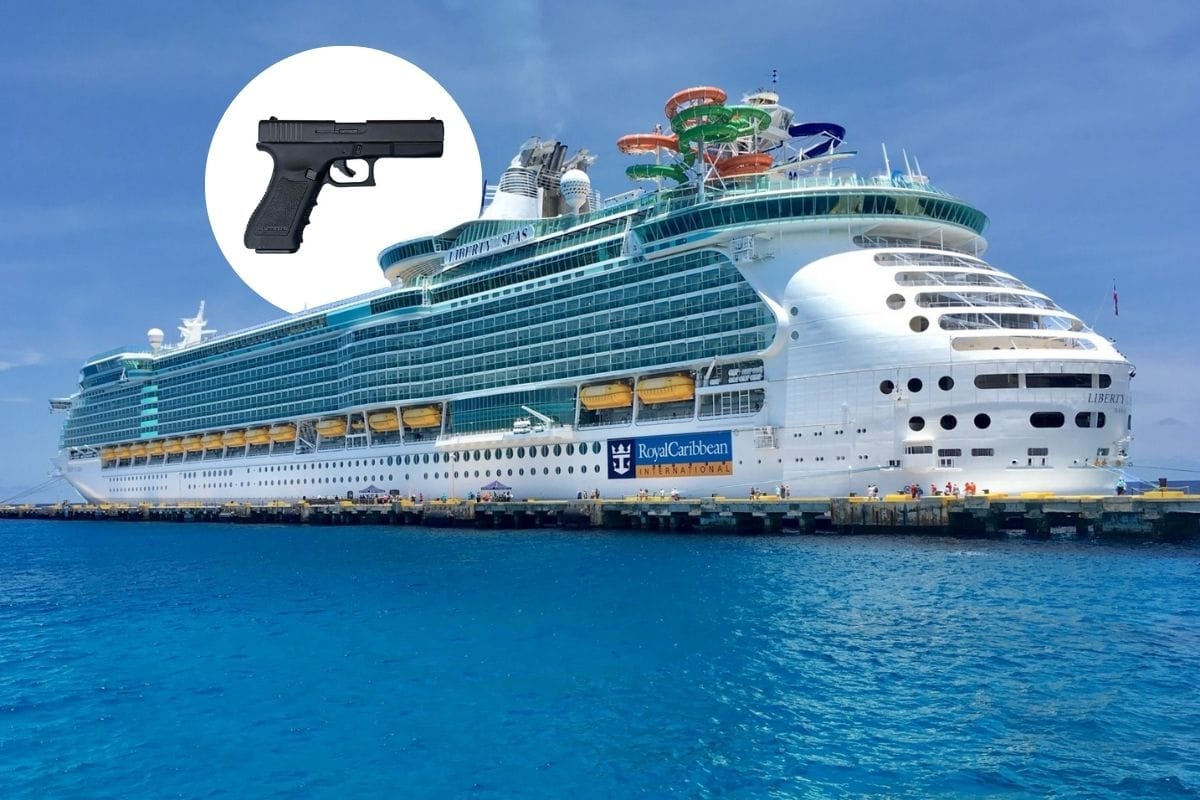 Royal Caribbean Liberty of the Seas cruise ship with handgun seized from passenger