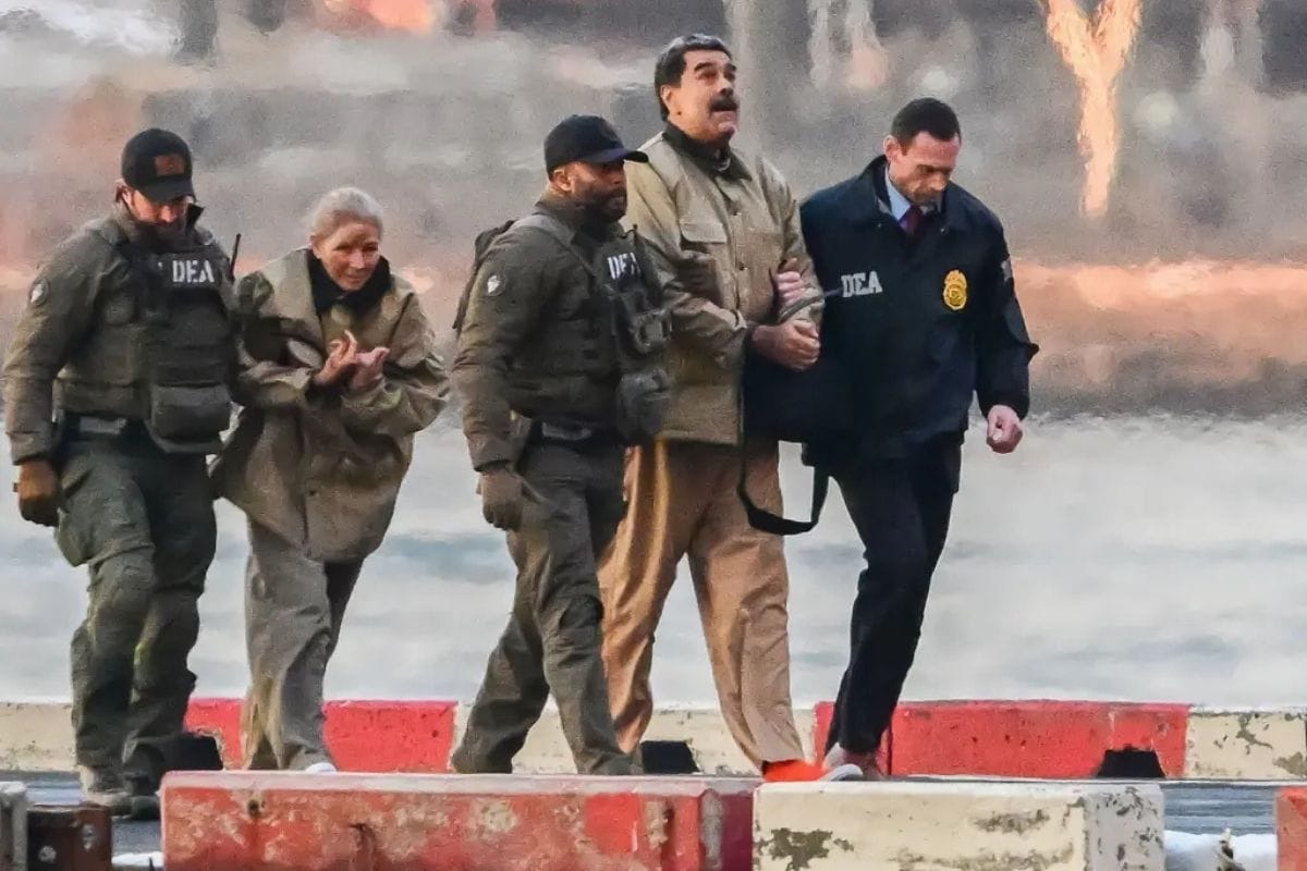 Nicolás Maduro escorted by U.S. agents during capture operation in Venezuela