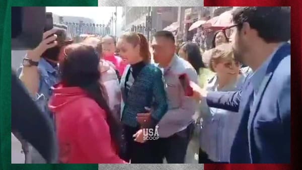 Drunk Man Attempts To Hug and Mexico’s President Claudia Sheinbaum During Public Meeting
