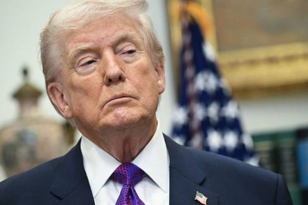 President Donald Trump speaking in the Oval Office after revoking the EPA greenhouse gas endangerment finding.
